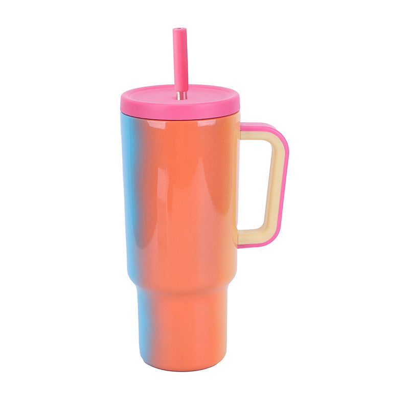 40oz Gradient Color Cup Stainless Steel Rainbow Paint
