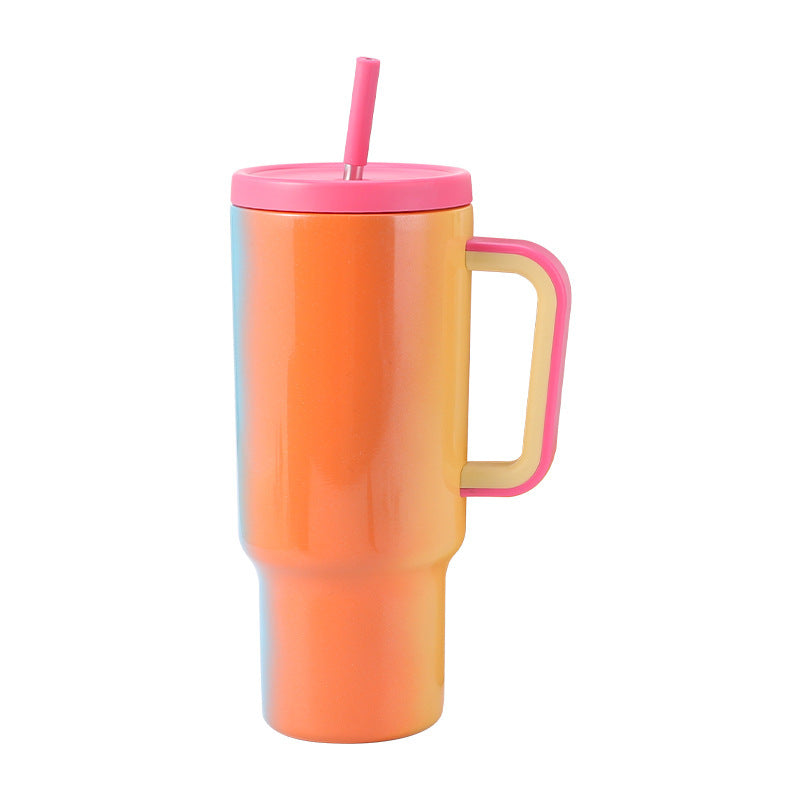 40oz Gradient Color Cup Stainless Steel Rainbow Paint