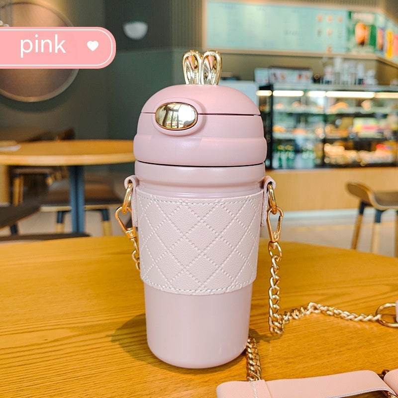 Stainless Steel Cup Bounce Cup With Straw