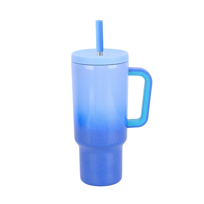 40oz Gradient Color Cup Stainless Steel Rainbow Paint