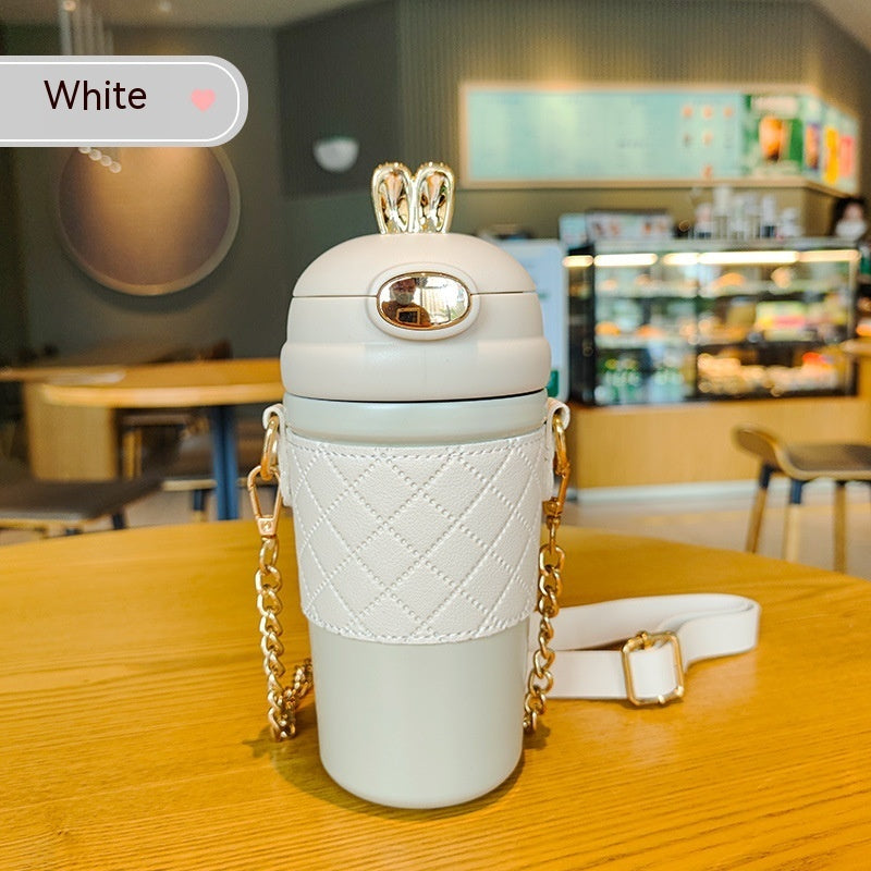 Stainless Steel Cup Bounce Cup With Straw