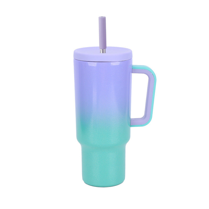 40oz Gradient Color Cup Stainless Steel Rainbow Paint