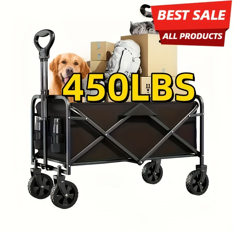 Shopping Cart Collapsible Foldable Garden Wagon Cart Heavy