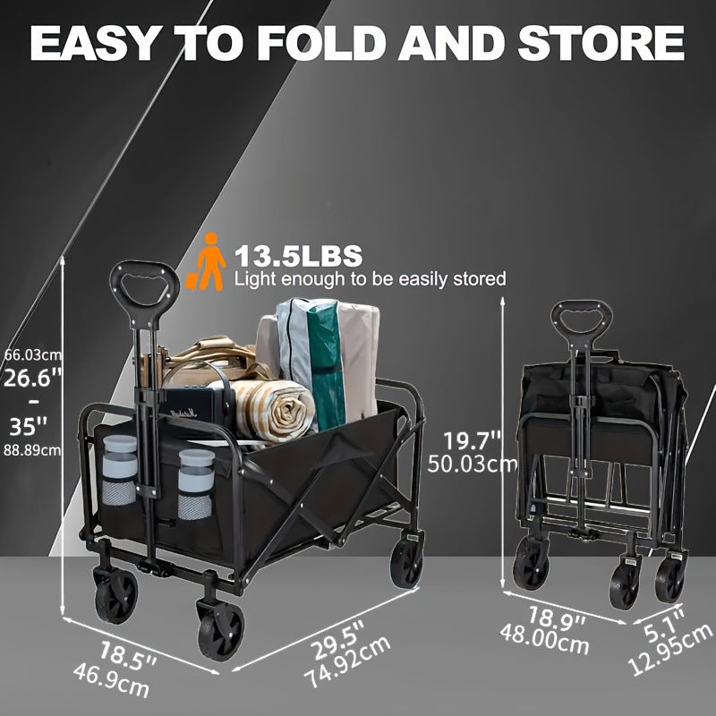 Shopping Cart Collapsible Foldable Garden Wagon Cart Heavy